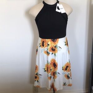 Sunflower Halter Dress